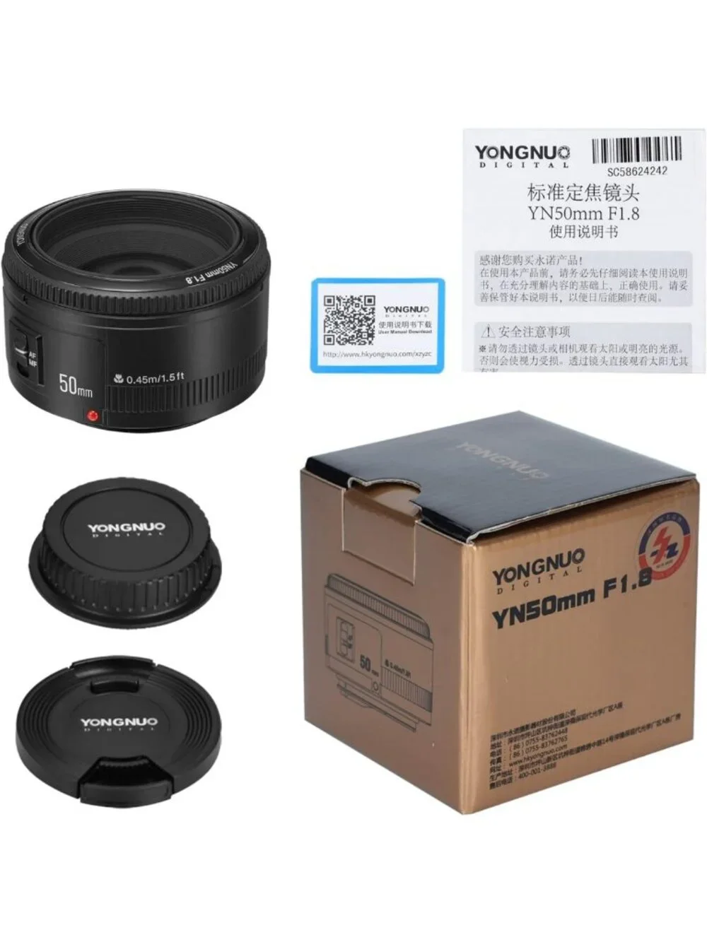 50mm F1.8 Auto Focus Lens for Canon EF - Perfect for Portraits & Low Light